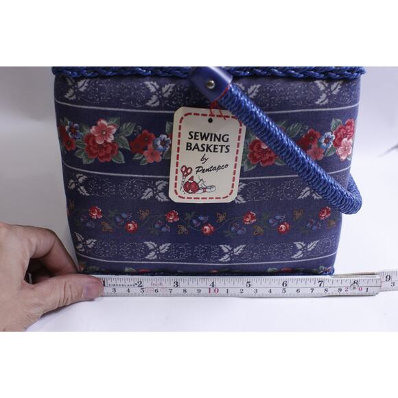 Sewing Basket, Craft storage organizer, Vintage sewing box, Sewing kit container - Picture 5 of 6